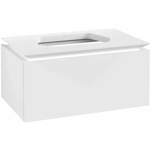 Villeroy & Boch Legato Тумба под раковину, 1 выдвижной ящик, 800 x 380 x 500 mm, Glossy White / Glossy White B75300DH