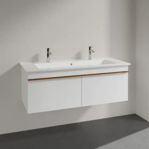 Villeroy & Boch Venticello Тумба под раковину, 2 выдвижных ящика, 1153 x 420 x 502 mm, Glossy White / Glossy White A93805DH