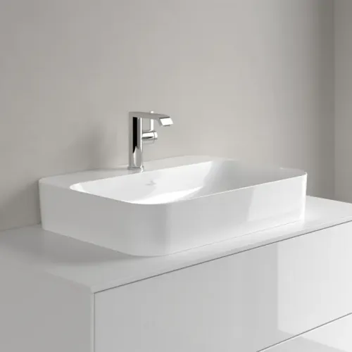 Villeroy & Boch Finion Раковина для установки на столешницу, 600 x 445 x 115 mm, Альпийский белый CeramicPlus, со скрытым переливом 414264R1