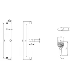 Душевой гарнитур Villeroy & Boch Embrace PLUS TVS1086000376 золото сатинированное TVS1086000376