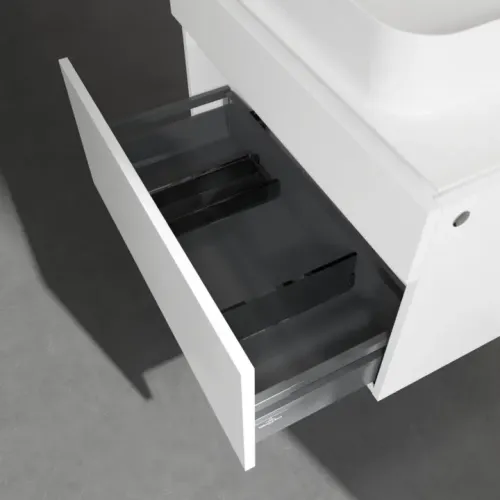 Villeroy & Boch Legato Тумба под раковину, 2 выдвижных ящика, 800 x 550 x 500 mm, Glossy White / Glossy White B75400DH