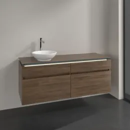 Villeroy & Boch Legato Тумба под раковину, с подсветкой, 4 выдвижных ящика, 1400 x 550 x 500 mm, Arizona Oak / Arizona Oak B588L0VH