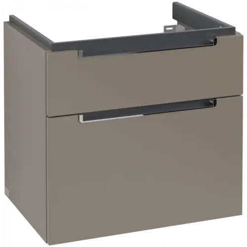 Villeroy & Boch Subway 2.0 Тумба под раковину, 2 выдвижных ящика, 637 x 590 x 454 mm, Truffle Grey A91010VG