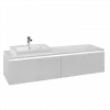 Villeroy & Boch Legato Тумба под раковину, с подсветкой, 2 выдвижных ящика, 1600 x 380 x 500 mm, Glossy White / Glossy White B688L0DH
