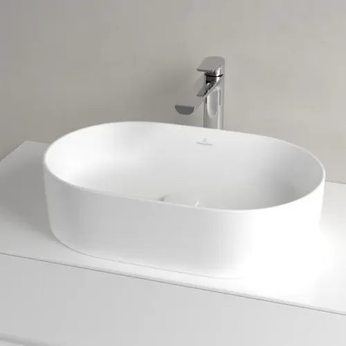 Villeroy & Boch Collaro Раковина для установки на столешницу, 560 x 360 x 145 mm, Stone White CeramicPlus, без перелива 4A1956RW