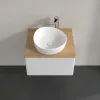 Villeroy & Boch Antao Тумба под раковину, с подсветкой, 1 выдвижной ящик, 600 x 360 x 500 mm, лицевая поверхность без текстурированной отделки, Glossy White Lacquer / Honey Oak L29051GF