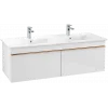 Villeroy & Boch Venticello Тумба под раковину, 2 выдвижных ящика, 1253 x 420 x 502 mm, Glossy White / Glossy White A93905DH