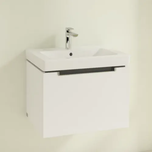 Villeroy & Boch Subway 2.0 Тумба под раковину, 1 выдвижной ящик, 587 x 420 x 454 mm, Glossy White A68710DH