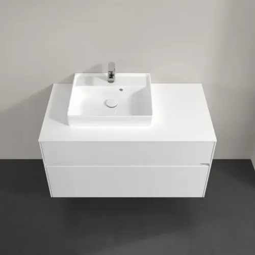 Villeroy & Boch Collaro Тумба под раковину, с подсветкой, 2 выдвижных ящика, 1000 x 548 x 500 mm, Glossy White / Glossy White C014B0DH