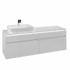 Villeroy & Boch Legato Тумба под раковину, с подсветкой, 4 выдвижных ящика, 1600 x 550 x 500 mm, Glossy White / Glossy White B764L0DH