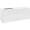 Villeroy & Boch Collaro Тумба под раковину, с подсветкой, 4 выдвижных ящика, 1400 x 548 x 500 mm, Glossy White / Glossy White C117B0DH