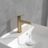 Villeroy & Boch Loop & Friends Смеситель для раковины однорычажный с комплектом слива со стяжкой, Золото сатинированное TVW10610215376