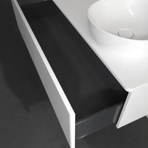 Villeroy & Boch Antao Тумба под раковину, 1 выдвижной ящик, 1200 x 360 x 500 mm, лицевая поверхность без текстурированной отделки, Glossy White Lacquer / Glossy White Lacquer K34010GF