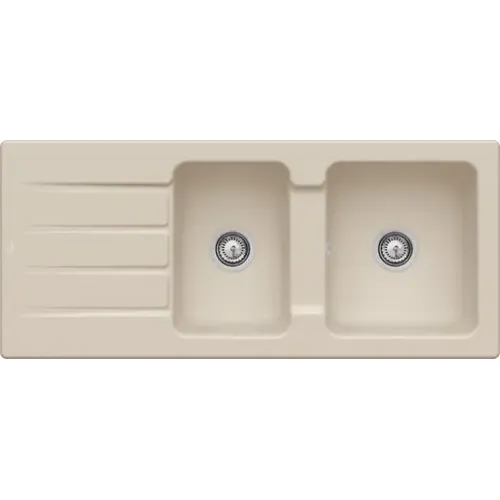 Villeroy & Boch Architectura 80 Мойка, включая Комплект слива с ручным управлением, выкл Керамика, 1160 x 510 mm, Almond CeramicPlus 338001AM