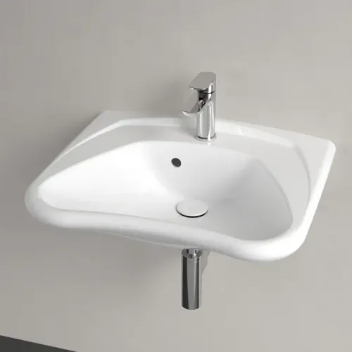 Villeroy & Boch ViCare Pаковина ViCare, 600 x 490 x 170 mm, Альпийский белый CeramicPlus, с переливом 711963R1