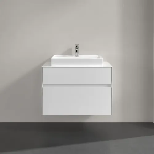 Villeroy & Boch Collaro Тумба под раковину, 2 выдвижных ящика, 800 x 548 x 500 mm, Glossy White / Glossy White C08000DH