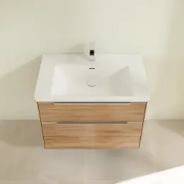 Villeroy & Boch Subway 3.0 Тумба под раковину, с подсветкой, 2 выдвижных ящика, 772 x 576 x 478 mm, Oak Kansas C574L0RH