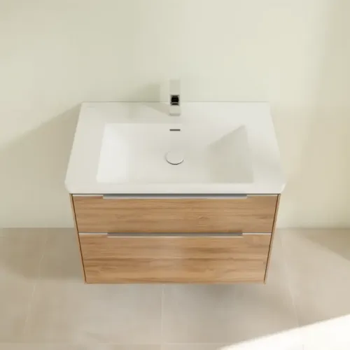 Villeroy & Boch Subway 3.0 Тумба под раковину, с подсветкой, 2 выдвижных ящика, 772 x 576 x 478 mm, Oak Kansas C574L0RH