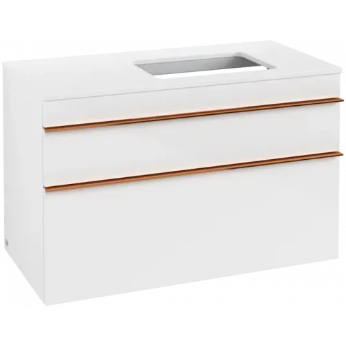 Villeroy & Boch Venticello Тумба под раковину, 2 выдвижных ящика, 957 x 606 x 502 mm, Glossy White / Glossy White A94305DH