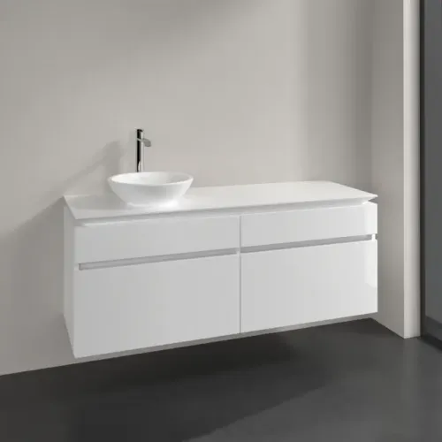 Villeroy & Boch Legato Тумба под раковину, 4 выдвижных ящика, 1400 x 550 x 500 mm, Glossy White / Glossy White B58800DH