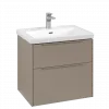 Villeroy & Boch Subway 3.0 Тумба под раковину, с подсветкой, 2 выдвижных ящика, 622 x 576 x 478 mm, Taupe C576L2VM