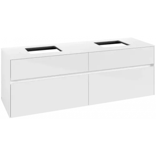 Villeroy & Boch Collaro Тумба под раковину, 4 выдвижных ящика, 1600 x 548 x 500 mm, Glossy White / Glossy White C13700DH