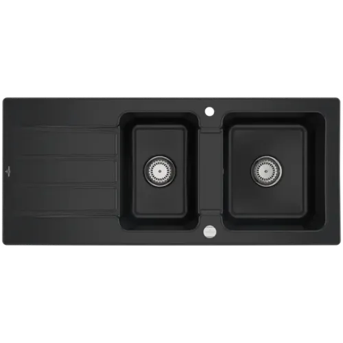 Villeroy & Boch Architectura 80 Мойка, включая Комплект слива с эксцентриком, выкл Керамика, 1160 x 510 mm, Ebony CeramicPlus 338002S5
