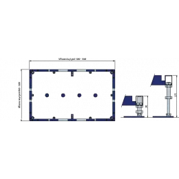 Villeroy & Boch Аксессуары Монтажная рама ViFrame, для больших душевых поддонов (от 1000 x 1000) из керамики или акрила, высота регулируемая 90-175 мм, вкл. 4 средние ножки, 400 x 820 x 100 mm U91412200