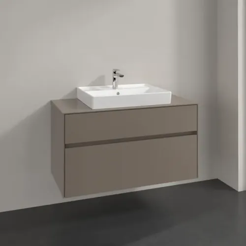 Villeroy & Boch Collaro Тумба под раковину, 2 выдвижных ящика, 1000 x 548 x 500 mm, Truffle Grey / Truffle Grey C01900VG