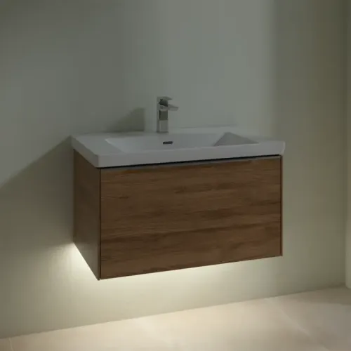 Villeroy & Boch Subway 3.0 Тумба под раковину, с подсветкой, 1 выдвижной ящик, 772 x 429 x 478 mm, Oak Kansas C573L0RH