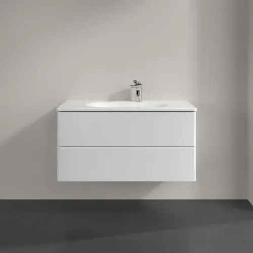 Villeroy & Boch Antao Тумба под раковину, 2 выдвижных ящика, 988 x 504 x 496 mm, лицевая поверхность без текстурированной отделки, Glossy White Lacquer K05000GF