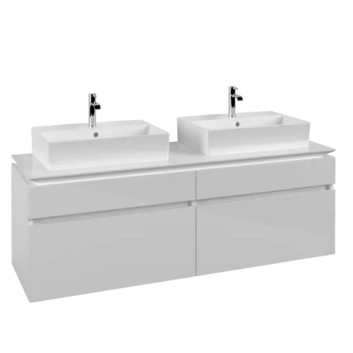 Villeroy & Boch Legato Тумба под раковину, 4 выдвижных ящика, 1600 x 550 x 500 mm, Glossy White / Glossy White B67700DH