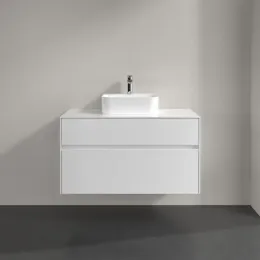 Villeroy & Boch Collaro Тумба под раковину, с подсветкой, 2 выдвижных ящика, 1000 x 548 x 500 mm, Glossy White / Glossy White C094B0DH