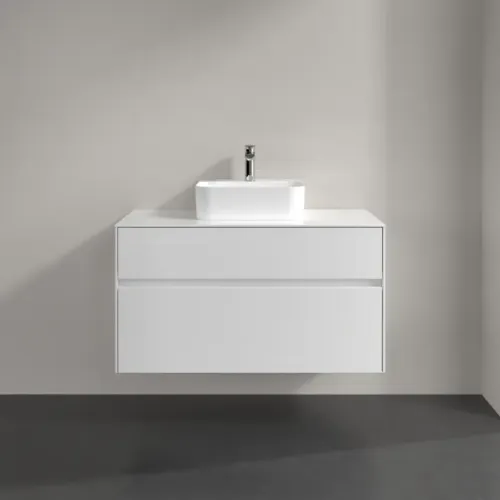 Villeroy & Boch Collaro Тумба под раковину, с подсветкой, 2 выдвижных ящика, 1000 x 548 x 500 mm, Glossy White / Glossy White C094B0DH