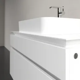 Villeroy & Boch Legato Тумба под раковину, с подсветкой, 2 выдвижных ящика, 1000 x 550 x 500 mm, Glossy White / Glossy White B756L0DH