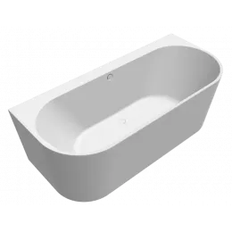 Villeroy & Boch Oberon 2.0 ванна с задней стенкой, 1800 x 800 mm, Stone White UBQ180OBR9CD00V-RW