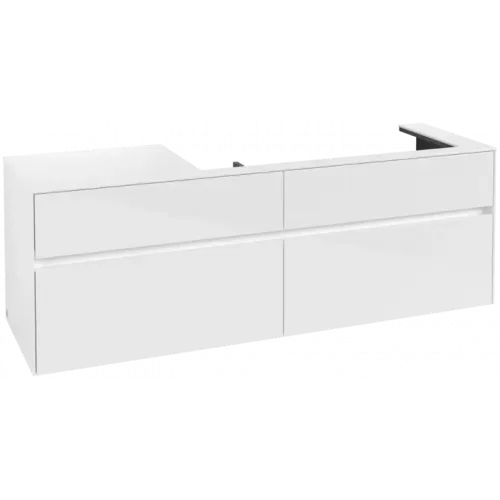 Villeroy & Boch Collaro Тумба под раковину, 4 выдвижных ящика, 1600 x 548 x 500 mm, Glossy White / Glossy White C03000DH