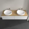Villeroy & Boch Antao Тумба под раковину, 4 выдвижных ящика, 1600 x 360 x 500 mm, лицевая поверхность без текстурированной отделки, Glossy White Lacquer / Honey Oak K28051GF