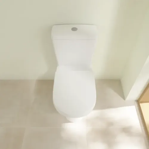 Villeroy & Boch O.novo Унитаз-компакт с вертикальным смывом, напольный, Альпийский белый 56610101