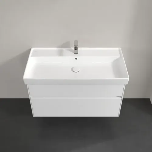 Villeroy & Boch Collaro Тумба под раковину, с подсветкой, 2 выдвижных ящика, 954 x 546 x 444 mm, Glossy White C011B0DH