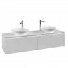 Villeroy & Boch Legato Тумба под раковину, 2 выдвижных ящика, 1600 x 380 x 500 mm, Glossy White / Glossy White B59900DH