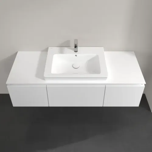 Villeroy & Boch Legato Тумба под раковину, 3 выдвижных ящика, 1200 x 380 x 500 mm, Glossy White / Glossy White B68200DH