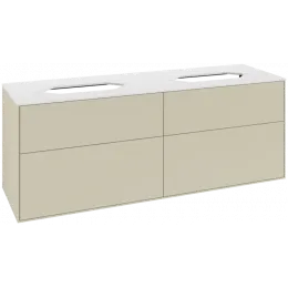 Villeroy & Boch Finion Тумба под раковину, 4 выдвижных ящика, 1600 x 603 x 501 mm, Silk Grey Matt Lacquer F72100HJ