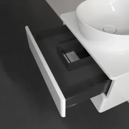 Villeroy & Boch Antao Тумба под раковину, с подсветкой, 2 выдвижных ящика, 600 x 360 x 500 mm, лицевая поверхность без текстурированной отделки, Glossy White Lacquer / Glossy White Lacquer L18010GF