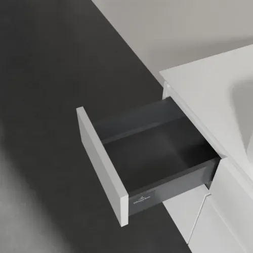 Villeroy & Boch Legato Тумба под раковину, 5 выдвижных ящиков, 1200 x 550 x 500 mm, Glossy White / Glossy White B75800DH