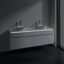 Villeroy & Boch Legato Тумба под раковину, с подсветкой, 4 выдвижных ящика, 1600 x 550 x 500 mm, Glossy White / Glossy White B600L0DH