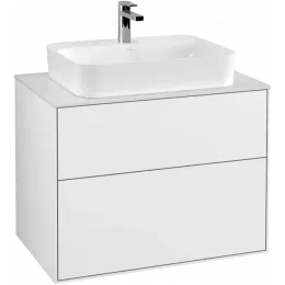 Villeroy & Boch Finion Тумба под раковину, 2 выдвижных ящика, 800 x 603 x 501 mm, Glossy White Lacquer F34100GF