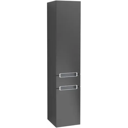 Villeroy & Boch Subway 2.0 Шкаф-пенал, 1 выдвижной ящик, 2 двери, 350 x 1650 x 370 mm, Black Matt Lacquer A70700PD