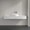 Villeroy & Boch Antao Тумба под раковину, 2 выдвижных ящика, 1600 x 190 x 500 mm, лицевая поверхность без текстурированной отделки, Glossy White Lacquer / Glossy White Lacquer K14010GF