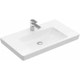 Villeroy & Boch Subway 2.0 Pаковина для установки на тумбу, 800 x 475 x 175 mm, Альпийский белый CeramicPlus, с переливом, шлифованный 71758GR1